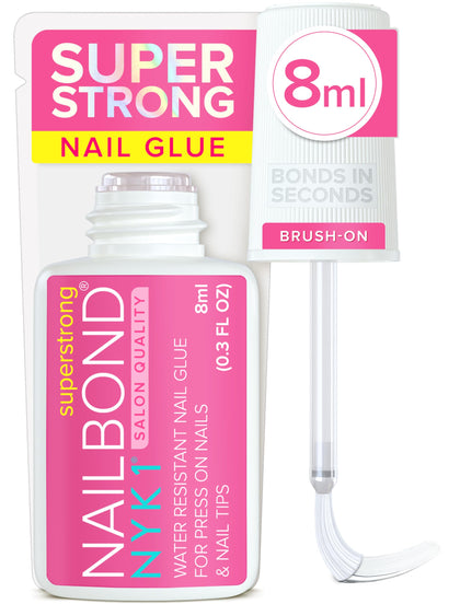 Colle à Ongles NYK1 8ml vue de face avec applicateur pinceau