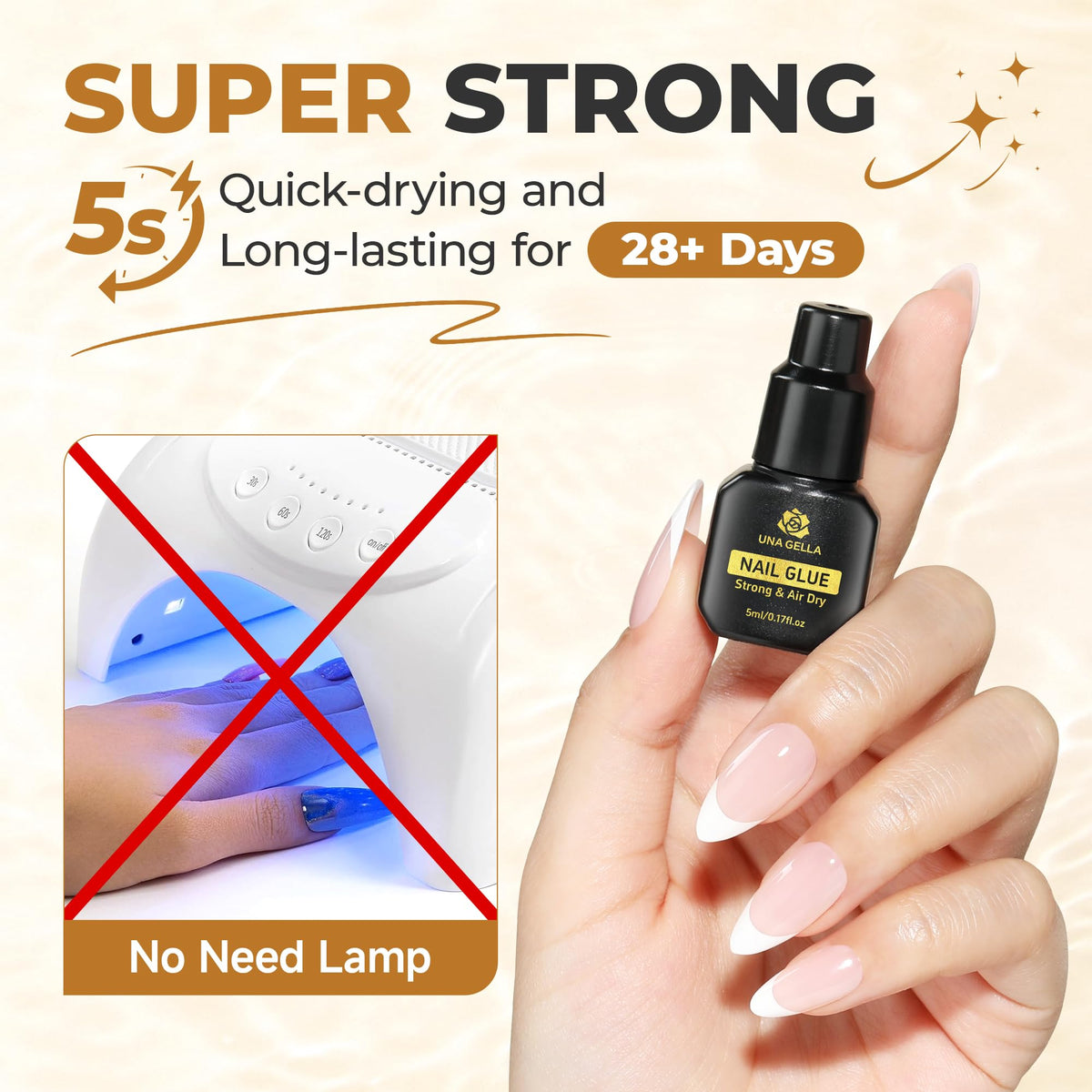 Colle à ongles UNA GELLA 9g avec ouvreur