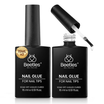 Colle à Ongles UV 15ml de beetles vue de face avec étiquette