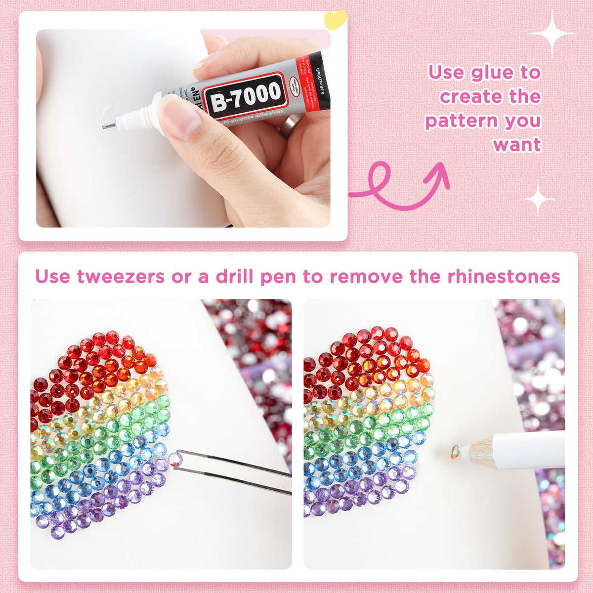 Colle B7000 de 10ml pour application de strass