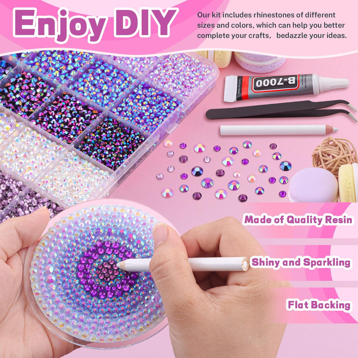 Colle B7000 pour bijoux incluse dans le kit de strass