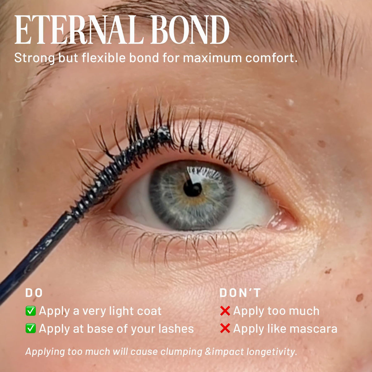 Colle de cils Lilac St. montrant la consistance de la formule