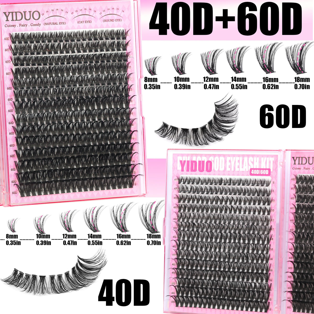 Colle et scellant pour cils YIDUO avec outils d'application