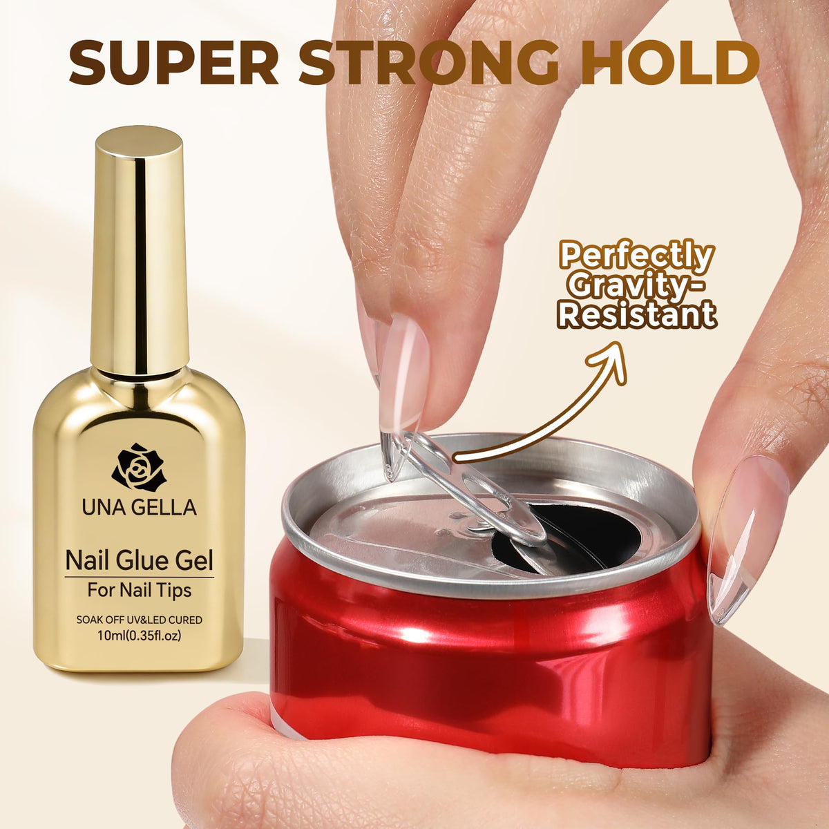 Colle Gel à Ongles UNA GELLA 9 en 1 avec conseils d'ongles pastel