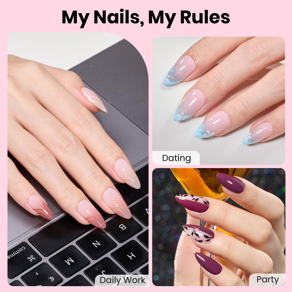 Colle gel solide de 15 g incluse dans le kit d'extension d'ongles beetles