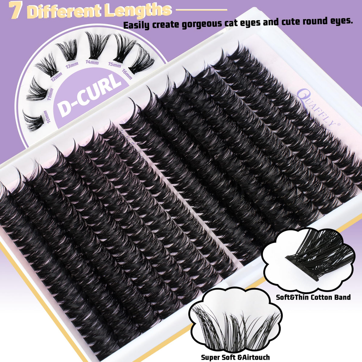 Colle pour cils longue durée du kit QUAFFLY