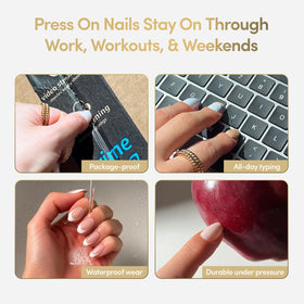 Colle pour faux ongles Glamnetic avec lime et bâton pour cuticules