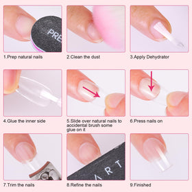 Colle pour ongles press-on Makartt idéale pour les ongles cassés