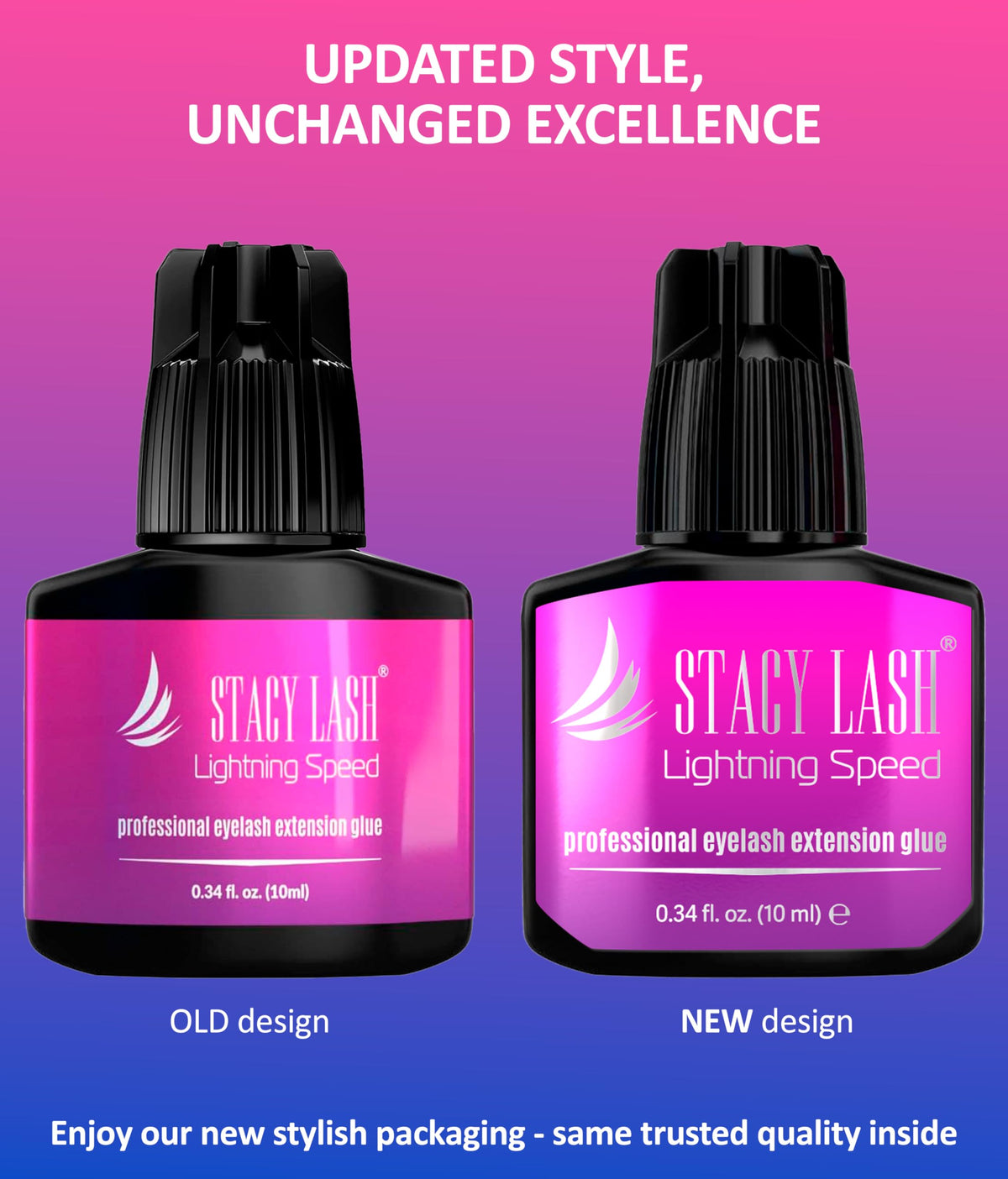 Colle STACY LASH 10ml en application sur des cils