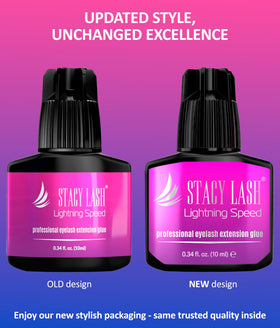 Colle STACY LASH 10ml en application sur des cils