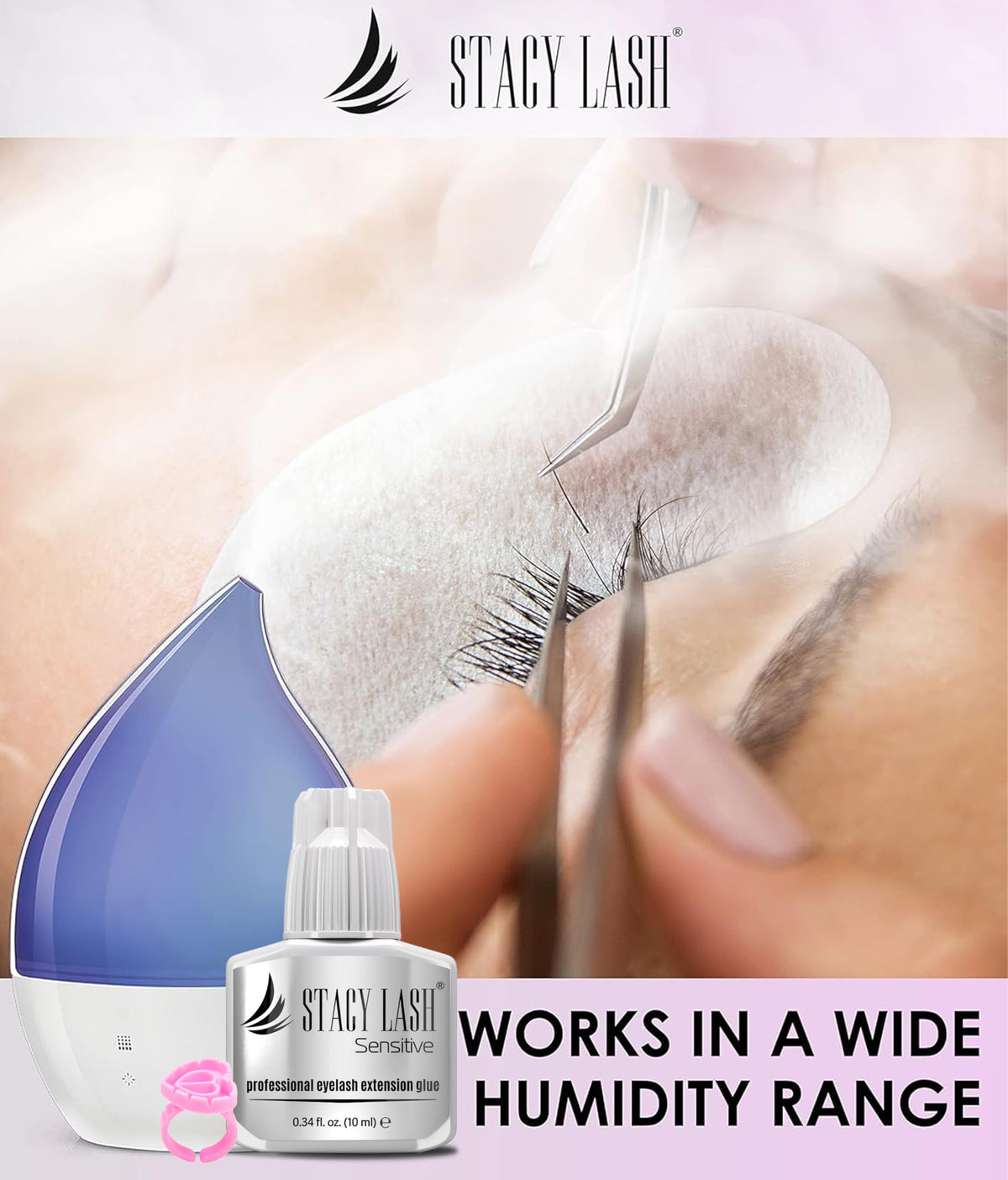 Colle STACY LASH pour cils, vue de côté