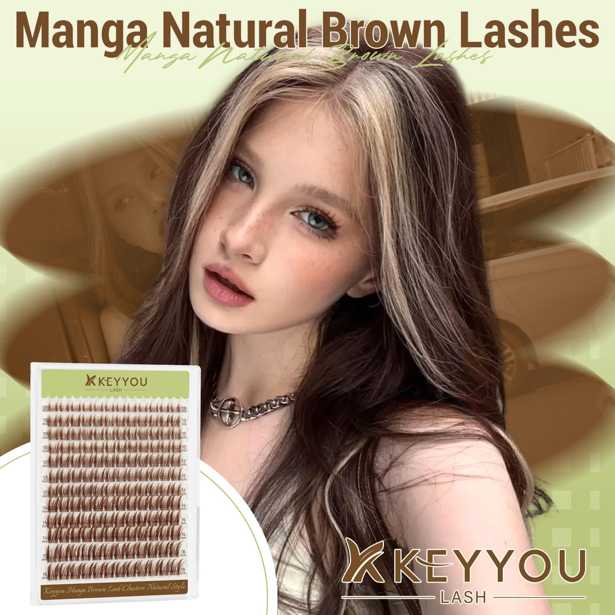 Colle transparente pour cils du kit KEYYOU