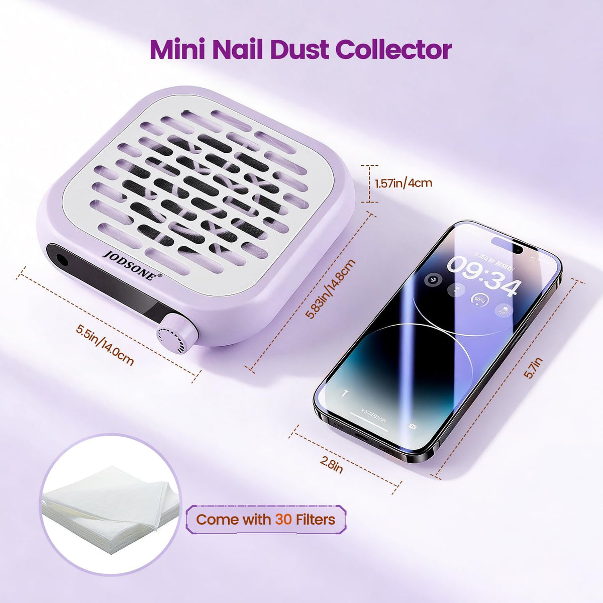 Collecteur de poussière JODSONE avec filtre jetable installé