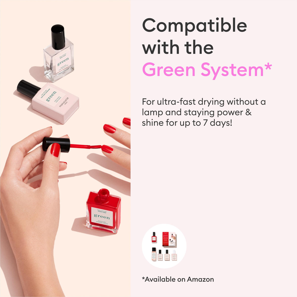 Collection de vernis à ongles Manucurist avec Rouge Cerise