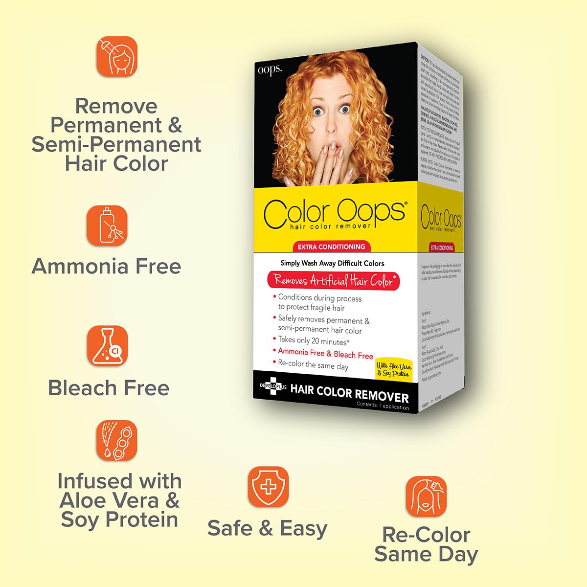 Color Oops Décolorant Cheveux 200g en usage