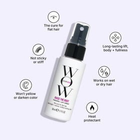 COLOR WOW Spray Volume Racines 68g application sur cheveux