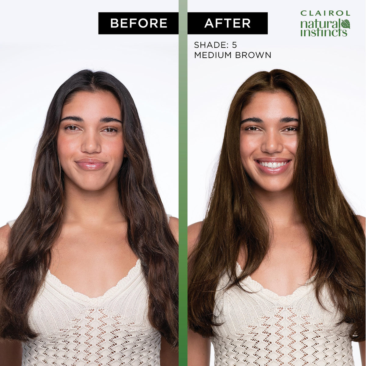 Coloration Clairol en application sur cheveux