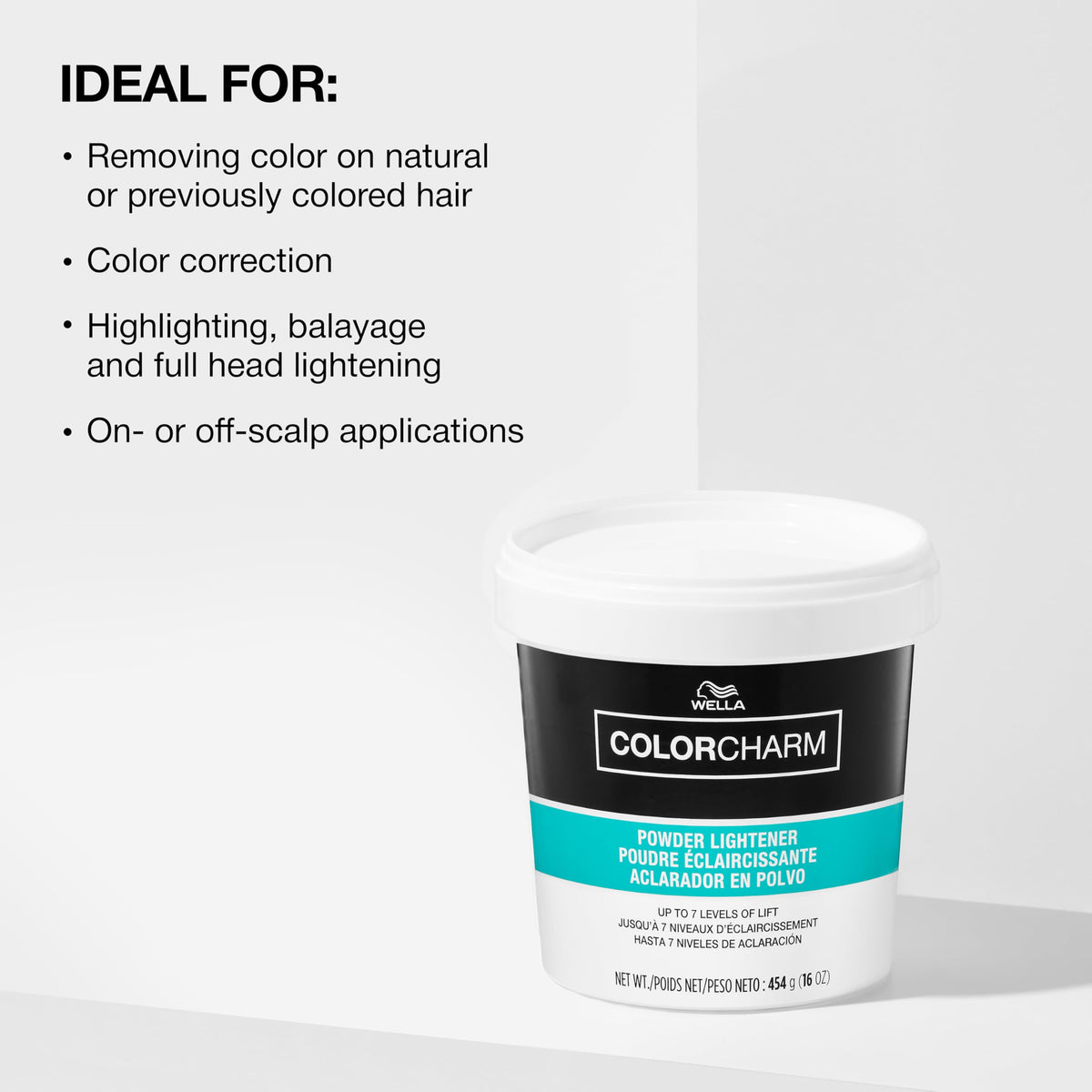 COLORCHARM Poudre Décolorante 533g sur des mèches de cheveux