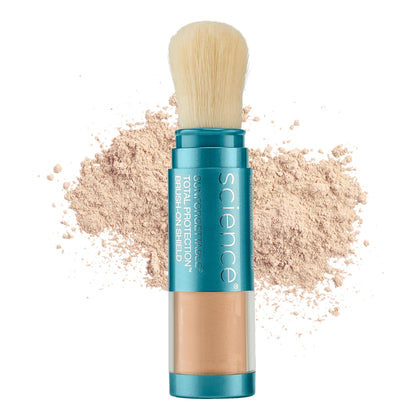 Colorescience Poudre Solaire Minérale SPF 50 vue avant avec emballage