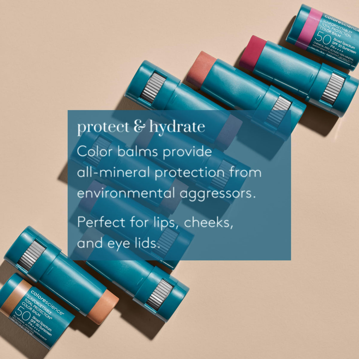 Colorescience Total Protection Color Balm SPF 50 teinte Rose Ciel sur joues