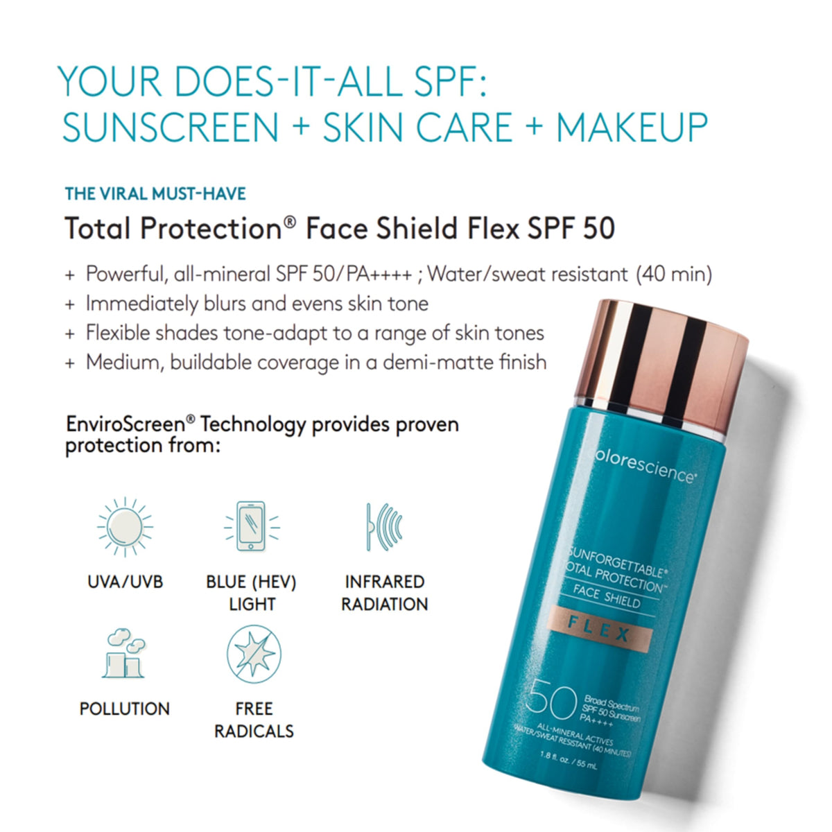 Colorescience Total Protection Face Shield Flex SPF 50 - packaging du produit