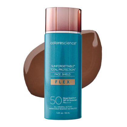 Colorescience Total Protection Face Shield Flex SPF 50, Rich Deep, packaging front view