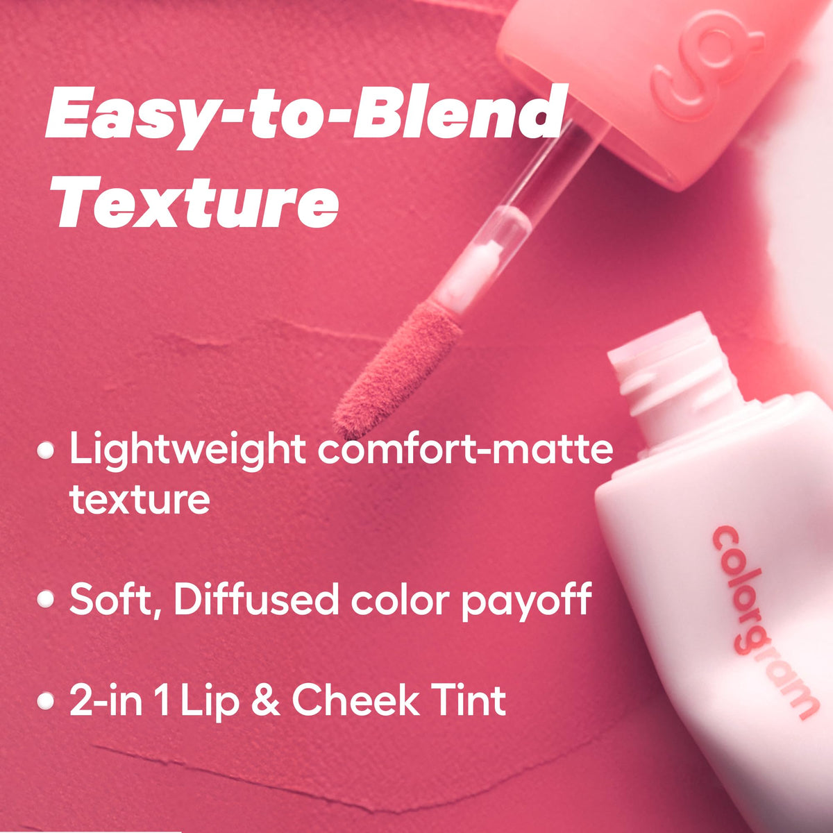 COLORGRAM NUDE BLUR TINT 02 CHARMING PINK tube ouvert