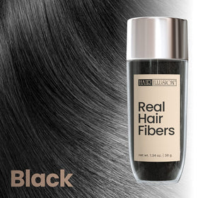 Comparaison avant et après l'application des Fibres de Cheveux Hair Illusion