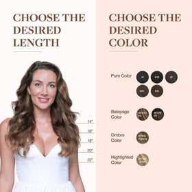 Comparaison d'une mèche d'extensions GOO GOO avec cheveux naturels