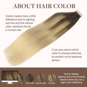 Comparaison de couleurs des extensions de cheveux GOO GOO