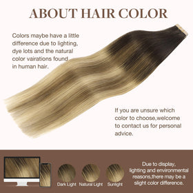 Comparaison de couleurs des extensions de cheveux GOO GOO