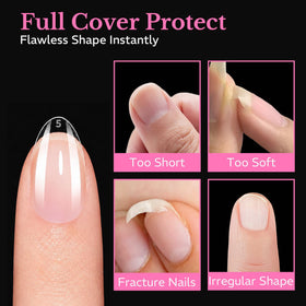 Comparaison de différentes tailles de tips d'ongles AZUREBEAUTY