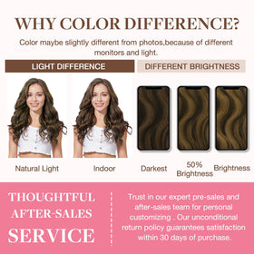 Comparaison de différentes teintes des extensions GOO GOO