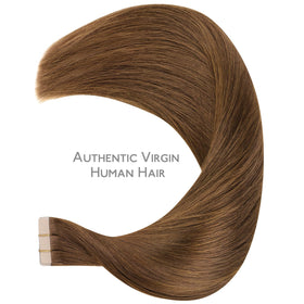 Comparaison de la couleur brun clair auburn des extensions Wennalife