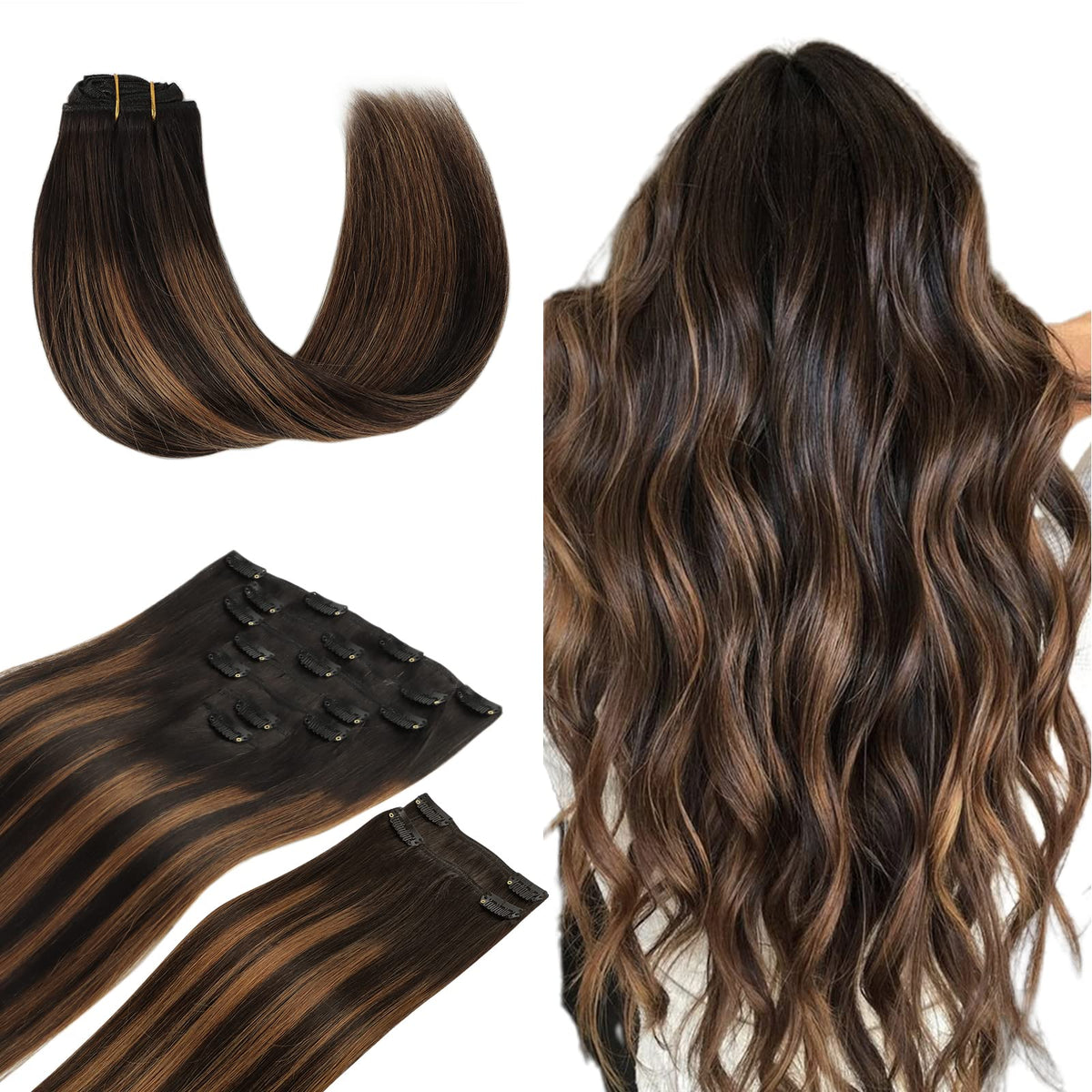 Comparaison de la couleur des extensions de cheveux Wennalife