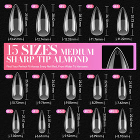 Comparaison de la forme amande et stiletto des tips