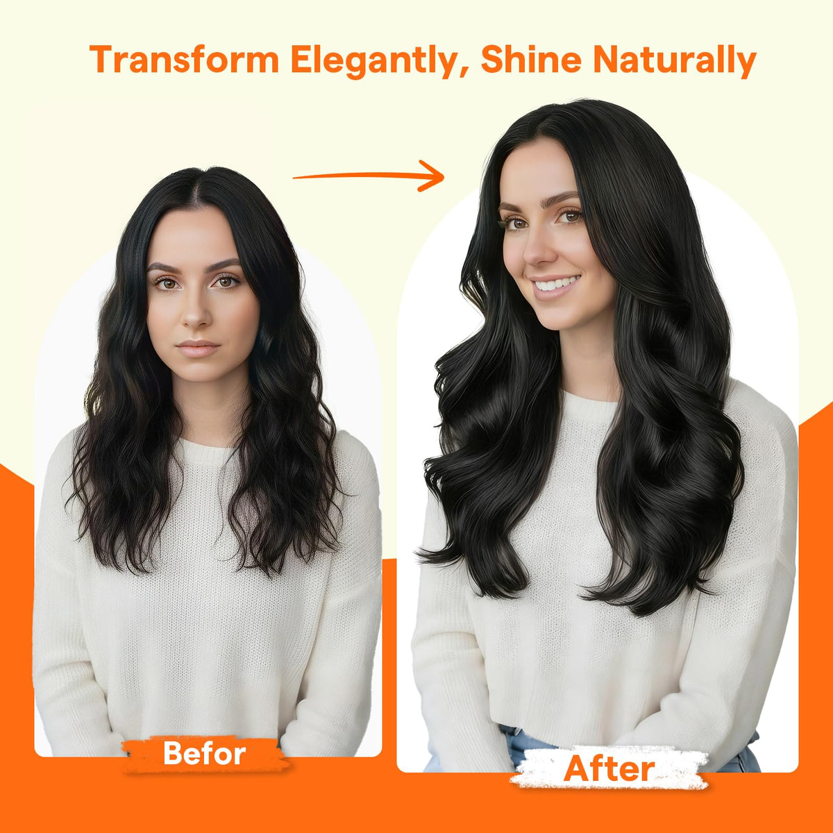 Comparaison de la texture des extensions de cheveux Remy