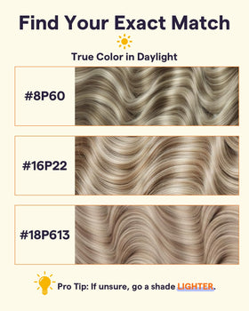 Comparaison de longueur des extensions Full Shine