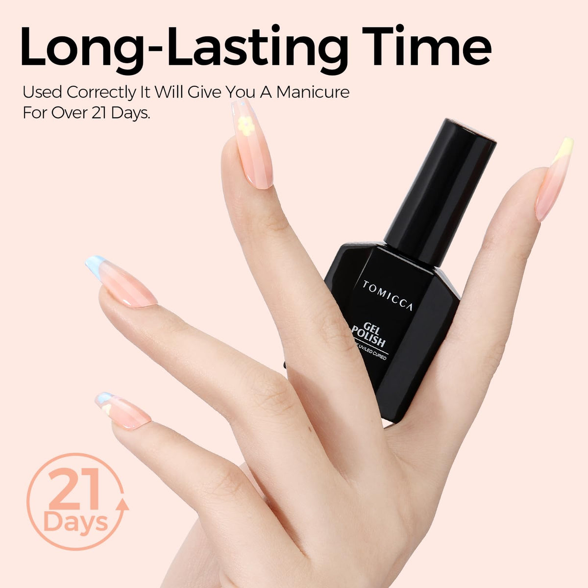 Comparaison de plusieurs teintes de vernis TOMICCA