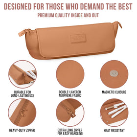 Comparaison de taille de la trousse BAREFOOT CARIBOU avec une main