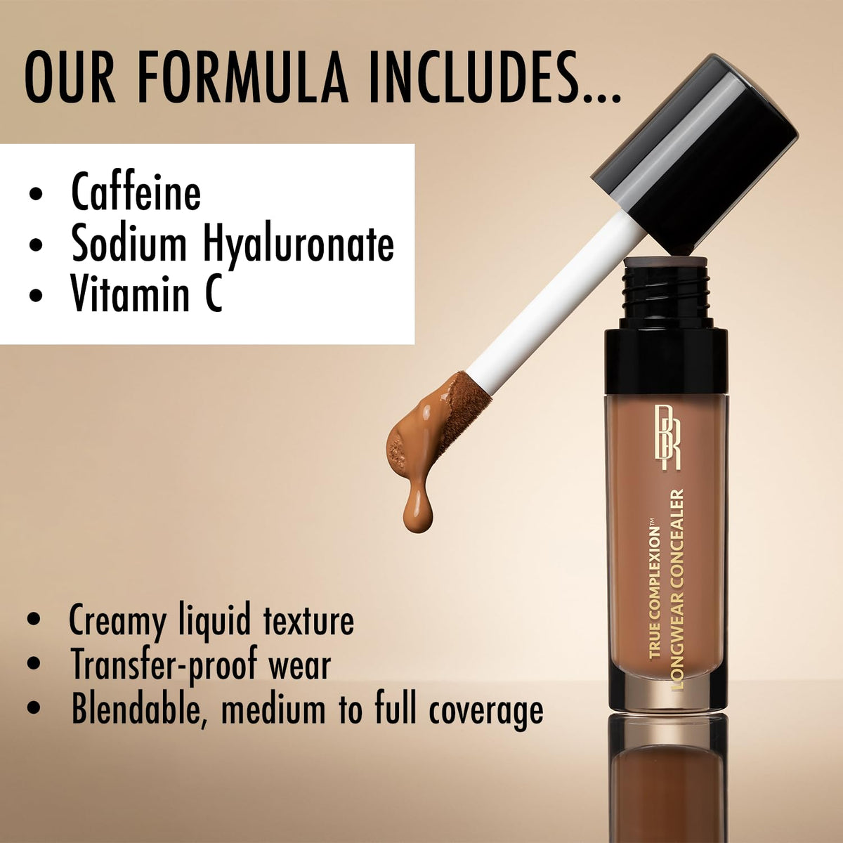 Comparaison de teintes avec le correcteur Black Radiance