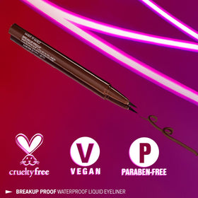 comparaison de teintes d'eyeliner liquide marron wet n wild