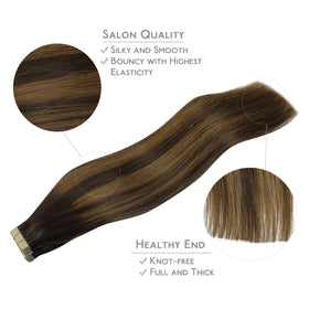 Comparaison des couleurs de balayage marron foncé et marron châtaigne