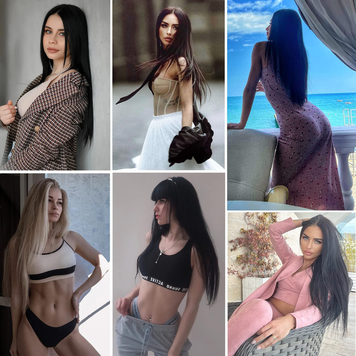 Comparaison des couleurs des extensions de cheveux LEEONS