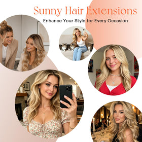 Comparaison des différentes largeurs de mèches des extensions Sunny Hair