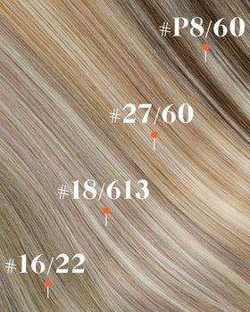 Comparaison des différentes largeurs des extensions Sunny Hair