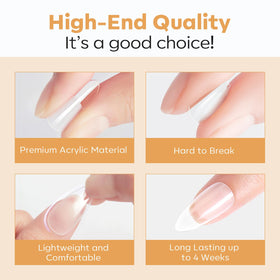 Comparaison des différentes tailles de tips d'ongles modelones