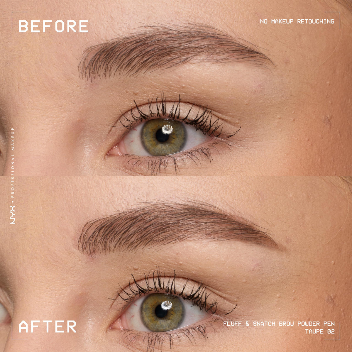 Comparaison des différentes teintes de crayon à sourcils NYX