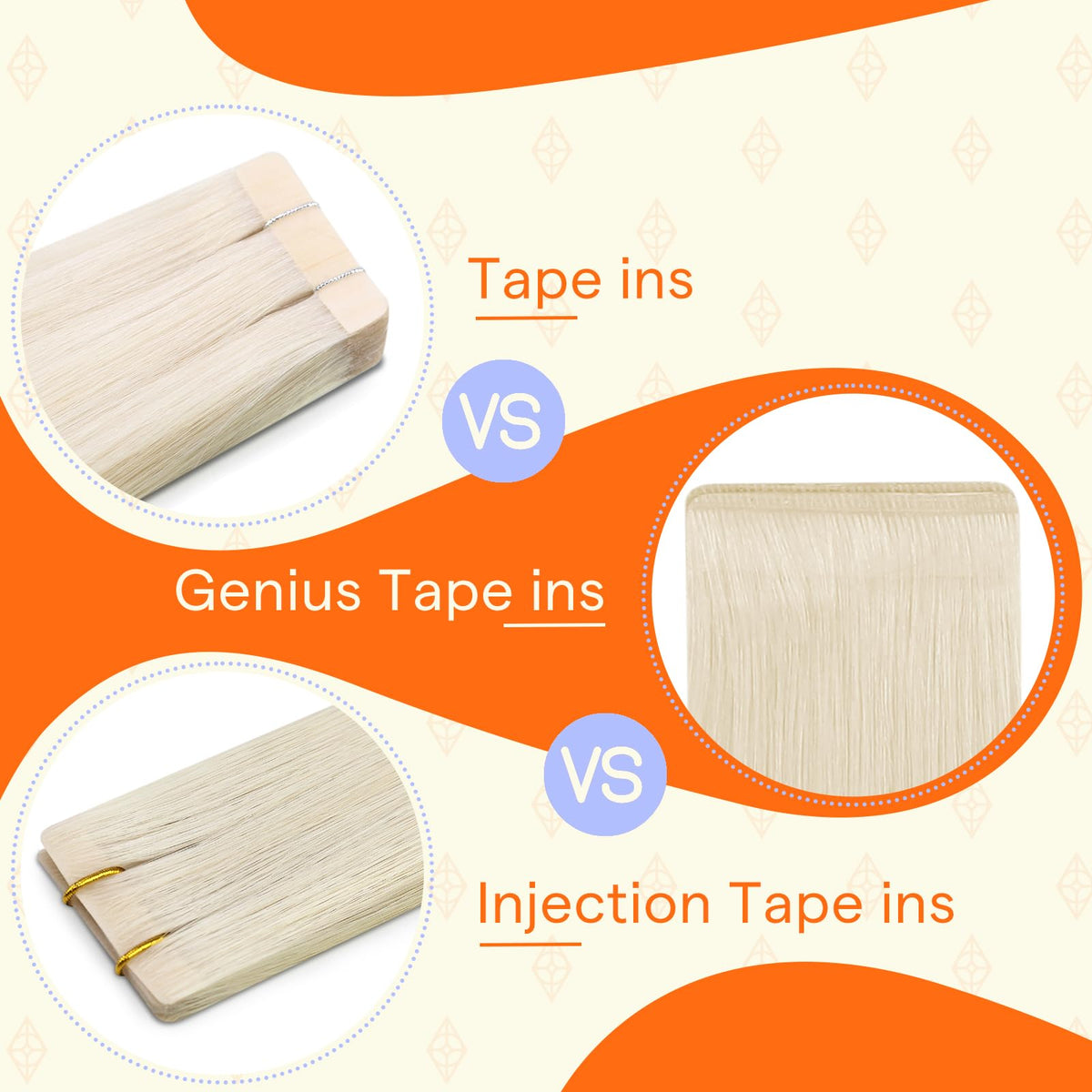 Comparaison des extensions de cheveux avant et après application