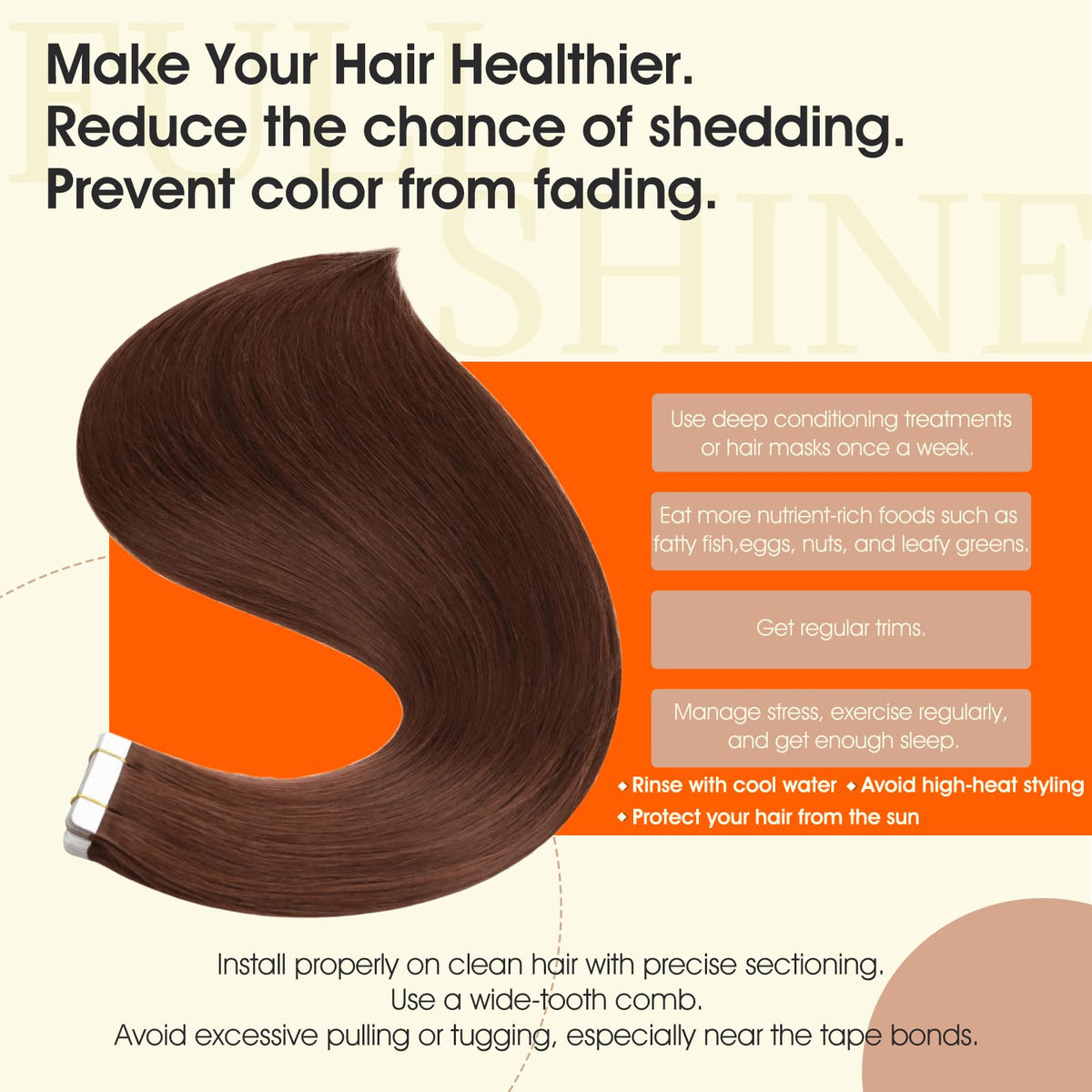 Comparaison des extensions de cheveux Full Shine avec d'autres méthodes
